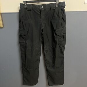 5.11 Tactical Cargo Pants Mens 36x32 Black Stretch Ripstop Workwear Hiking